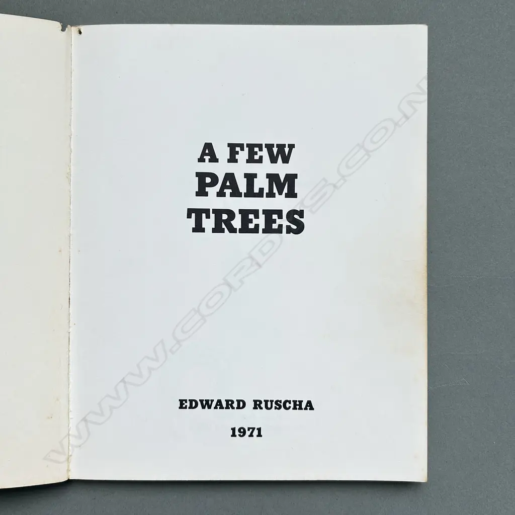 EDWARD RUSCHA: A FEW PALM TREES Image 1++